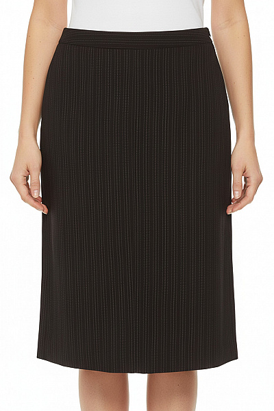Next Dámská Tmavá Pouzdrová Pruhovaná Business Sukně Ke Kolenům Vel. 44