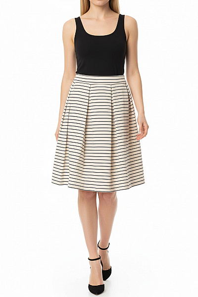 Dámská Bavlněná Pruhovaná Krátká áčková Sukně Vel. S