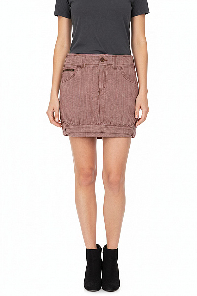 BENETTON Dámská Bavlněná Mini Sukně Károvaná Nabíraná S Gumou V Pase Se Zipem Vel. 42