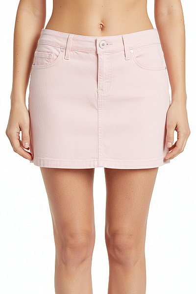 Esprit Dámská Bavlněná Růžová Mini Sukně S Kapsami Rovná Velikost 34