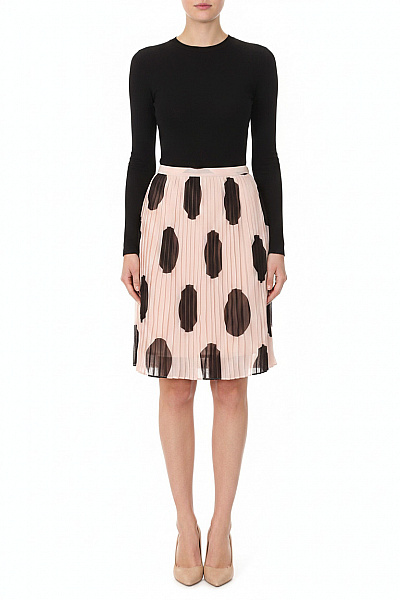 Baum Und Pferdgarten Dámská Růžová Plisovaná Sukně S Potiskem Midi Velikost 38