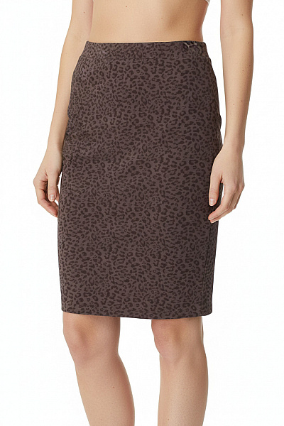 SANDWICH Dámská Pouzdrová Sukně Leopardí Vzor Hnědá Elastická Přiléhavá Vel. S