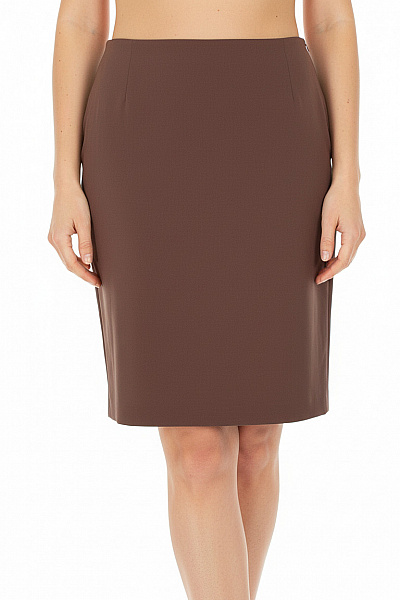 InWear Dámská Hnědá Pouzdrová Sukně Business Ke Kolenům Rovná Se Zipem Velikost M