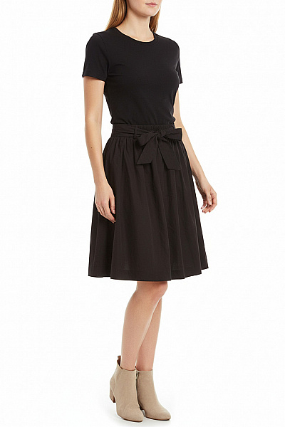 Esprit Dámská černá Krátká Sukně S Mašlí A Pružným Pasem Vel. UK 8