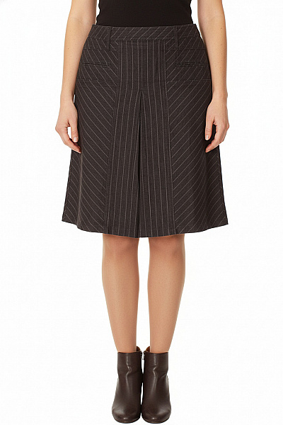 Next Dámská Pruhovaná Sukně Ke Kolenům Business S Kapsami Vel. 40