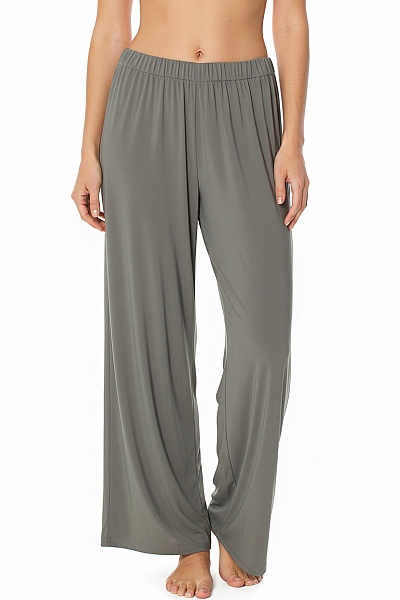 Dámské Dlouhé Volné Kalhoty S Rozparkem šedé Velikost S