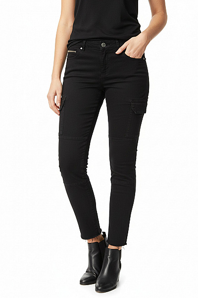 ZARA Dámské Cargo Kalhoty černé Volnočasové Velikost M