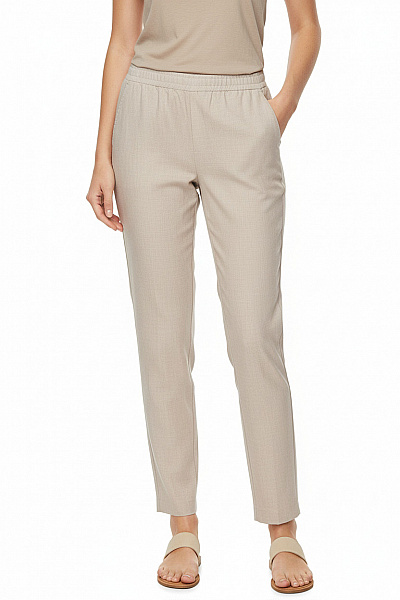 ZARA Dámské Kalhoty Kostkované Béžové Volnočasové Elegantní Rovné S Kapsami Velikost 34