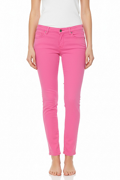 Abercrombie&Fitch Dámské Růžové Džíny Skinny Strečové S Kapsami Ležérní Vel. 27/29