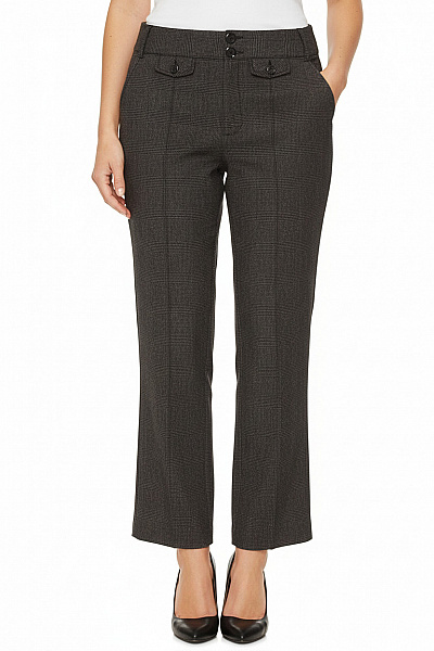 Guess Dámské Vlněné Kostkované Oblekové Kalhoty S Knoflíky široké Velikost 30