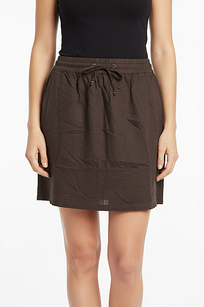CECIL Hnědá Dámská Mini Sukně S Gumou V Pase Velikost M