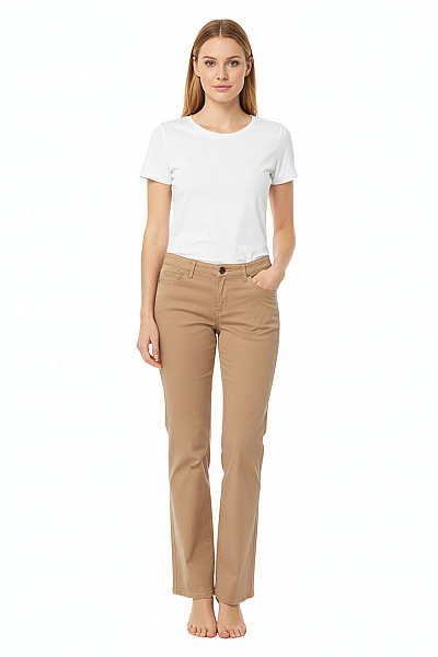 JOOP! Dámské Béžové Plátěné Kalhoty Volnočasové Rovné S Kapsami Velikost 29/30