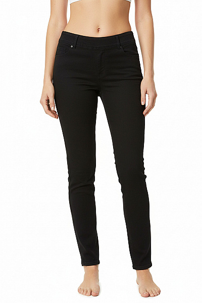 BRAX Dámské černé Pohodlné Kalhoty S Pružným Pasem Rovné Ležérní Velikost US 8R