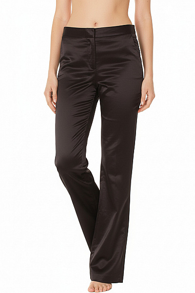 Tiger Of Sweden Dámské Hnědé Saténové Kalhoty Široké Elegantní Lesklé Dlouhé Velikost 38