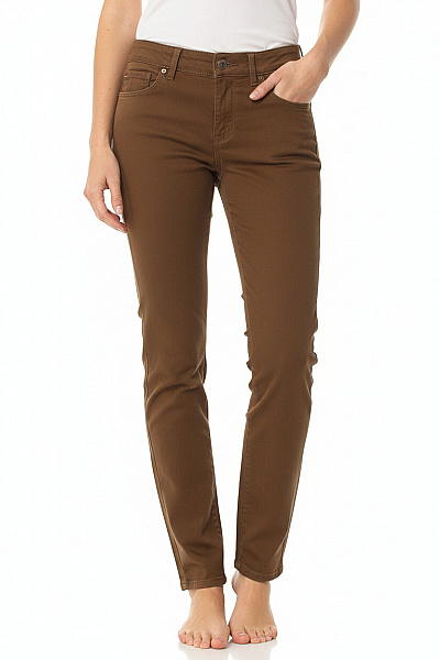 TOMMY HILFIGER Dámské Hnědé Chinos S Kapsami Dlouhé Ležérní Velikost 28