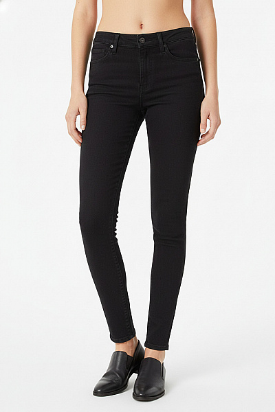 Dívčí Skinny Džíny černé úzké Slim Fit Vel. 26