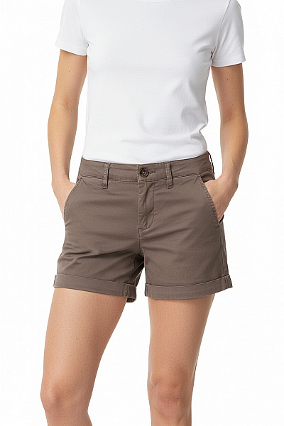 Blauer. Bavlněné Dámské Krátké Volnočasové Ležérní šortky Hnědé Velikost 26