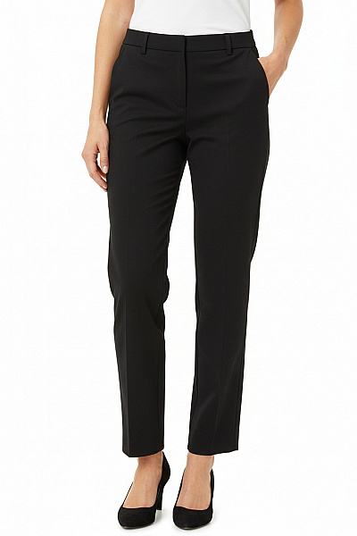 BRAX Dámské černé Polyesterové Oblekové Rovné Kalhoty Business Vel. EU 38