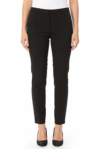 COMMA Dámské černé Oblekové Kalhoty Cigaretové Rovné Elegantní Business Vel. 38