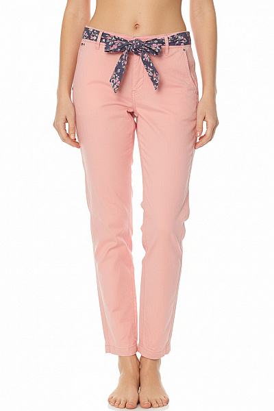 TOMMY HILFIGER Dámské Bavlněné Růžové Kalhoty S Páskem Květované Volné Letní Vel. 26