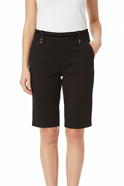 InWear Dámské černé Polyesterové Kraťasy Elegantní Pod Kolena S Kapsami Velikost EU 42