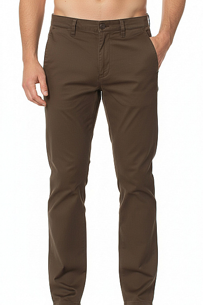 DRYKORN Pánské Bavlněné Hnědé Rovné Volnočasové Chinos Kalhoty Vel. 31/34