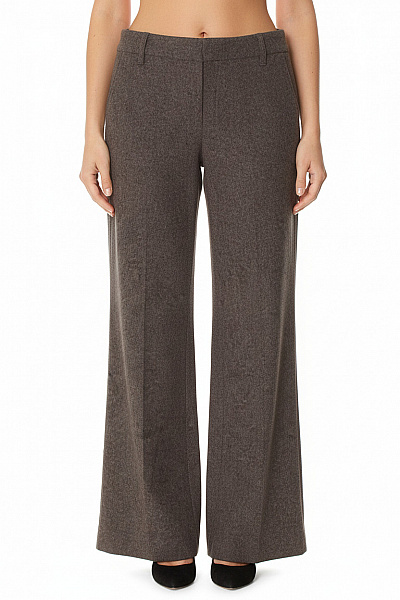 Gap Dámské Vlněné Oblekové Kalhoty Hnědé široké Elegantní Dlouhé Velikost EU 38