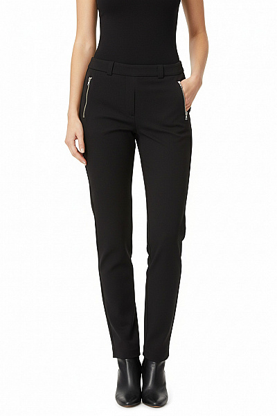 Marc O´Polo Dámské Viskózové černé Rovné Elegantní Kalhoty S Kapsami Velikost S