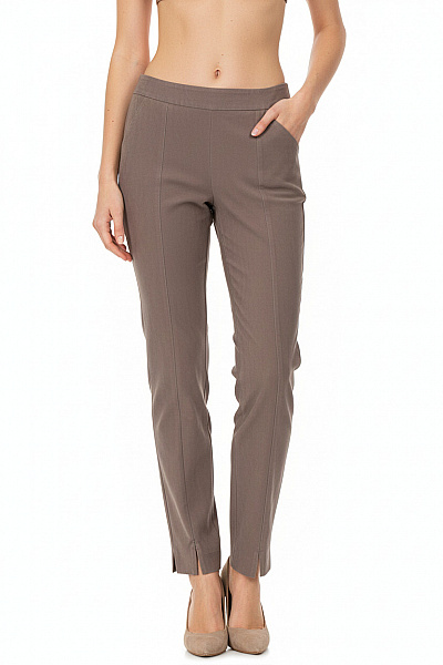 MARCCAIN Dámské Bavlněné Kalhoty Cigaretové Rovné Ležérní S Rozparkem Vel. EU 4