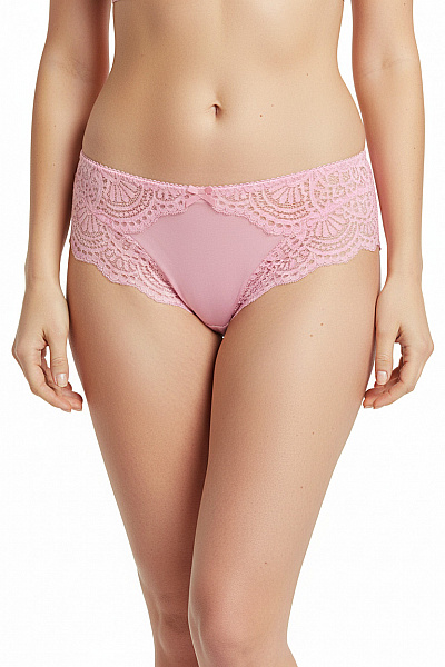 Lascana Růžové Krajkové Kalhotky Velikost EU M