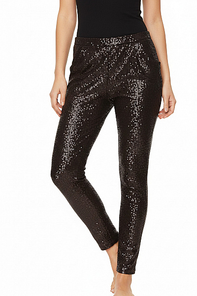 MICHAEL KORS Dámské Kalhoty Lesklé Volnočasové Dlouhé černé Vel. Xs