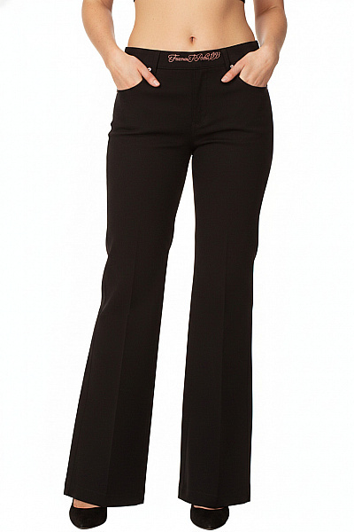 FREEMANT.PORTER Dámské černé Zvonové Kalhoty Elegantní Volnočasové Vel. 31