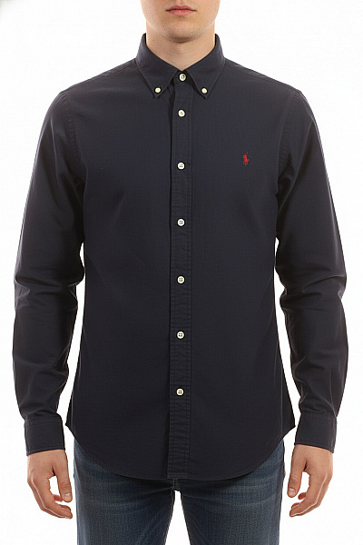 Ralph Lauren Pánské Košile S Dlouhým Rukávem Ležérní Business Modré Vel. L