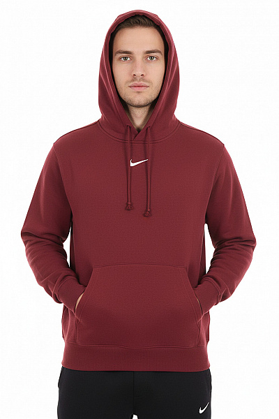 Nike Pánská Bavlněná Mikina S Kapucí A Klokaní Kapsou červená Vel. L