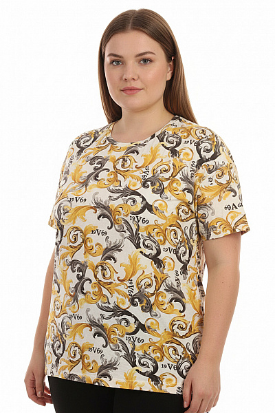 VERSACE Dámské Tričko S Krátkým Rukávem A Potiskem Vel. XL