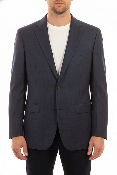 LAWRENCE GREY Pánské Sako Modré Pruhované Elegantní Business Polyesterové Velikost EU 54