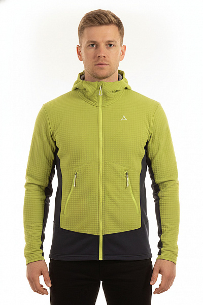 SCHOFFEL Pánská Zelená Funkční Mikina S Kapucí Na Zip Velikost 50