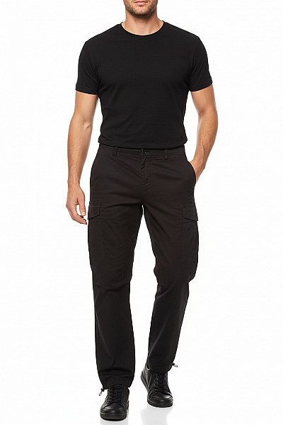 Marc O´Polo Pánské Bavlněné Cargo Volnočasové Tmavě Hnědé Dlouhé S Kapsami Na Stehnech Vel. EU 34/32