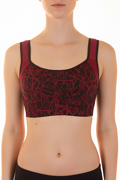 Schiesser Dámská Sportovní Podprsenka červená S Potiskem Vel. EU 80E