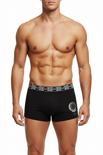 VERSACE Pánské Bavlněné Boxerky černé S Potiskem Vel. EU M