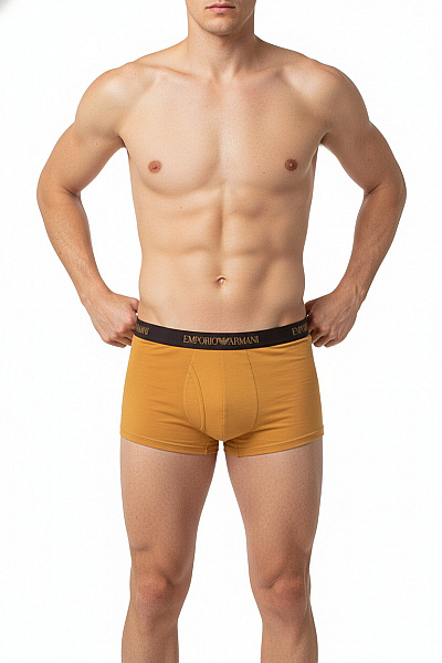 ARMANI Pánské Bavlněné Boxerky žluté Vel. L