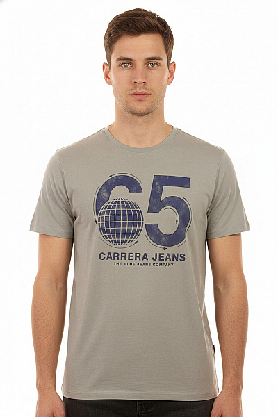 Carrera Pánské Tričko S Krátkým Rukávem A Potiskem šedé Vel. XL