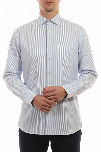 ETERNA Pánské Košile S Dlouhým Rukávem Pruhovaná Business Elegantní Velikost 41
