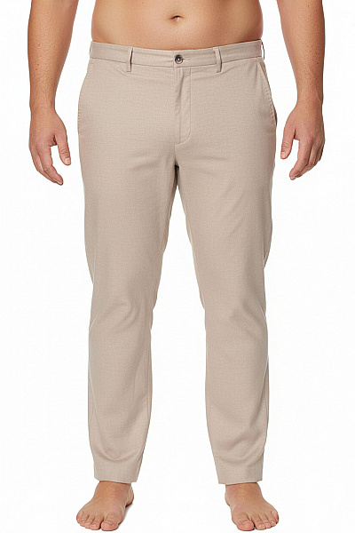 Digel Pánské Kalhoty Béžové Rovné Volnočasové Polyesterové Velikost W42