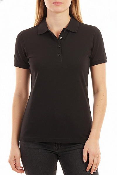 J.Lindeberg Dámské Polyesterové černé Polo Tričko S Krátkým Rukávem Jednobarevné Basic Velikost M