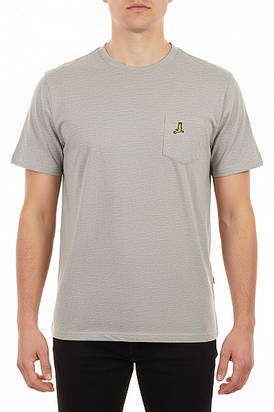 BRAVE SOUL Pánské Tričko S Krátkým Rukávem A Kapsou Basic šedé Bavlněné Vel. L