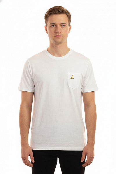 BRAVE SOUL Pánské Tričko S Krátkým Rukávem A Výšivkou Basic Bílé Velikost L