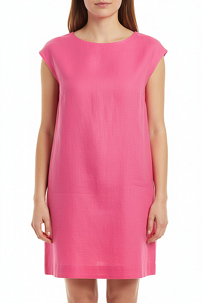 LAWRENCE GREY Růžové Lněné šaty Volnočasové Letní Jednoduché Vel. M