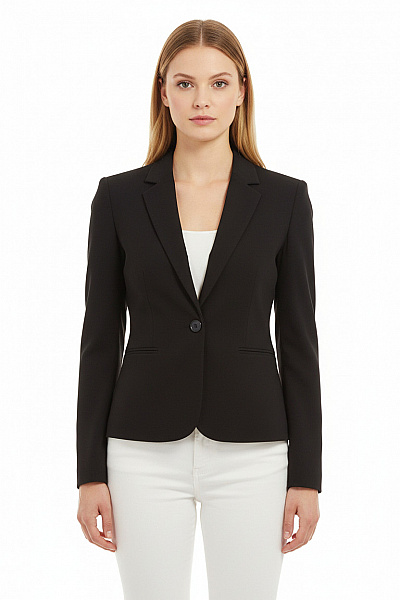 Hugo Boss Černé Vypasované Sako Elegantní Business Jednořadé S Jedním Knoflíkem Vel. M