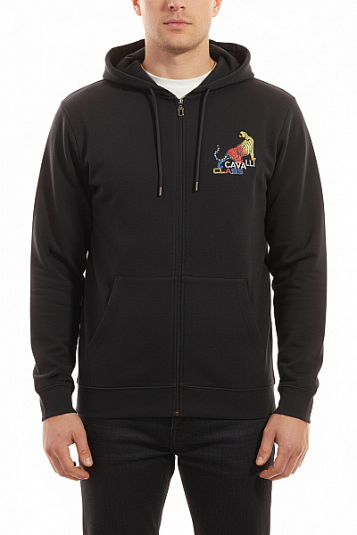 Cavallo Pánská Bavlněná Mikina S Kapucí A Výšivkou Na Zip Vel. XL